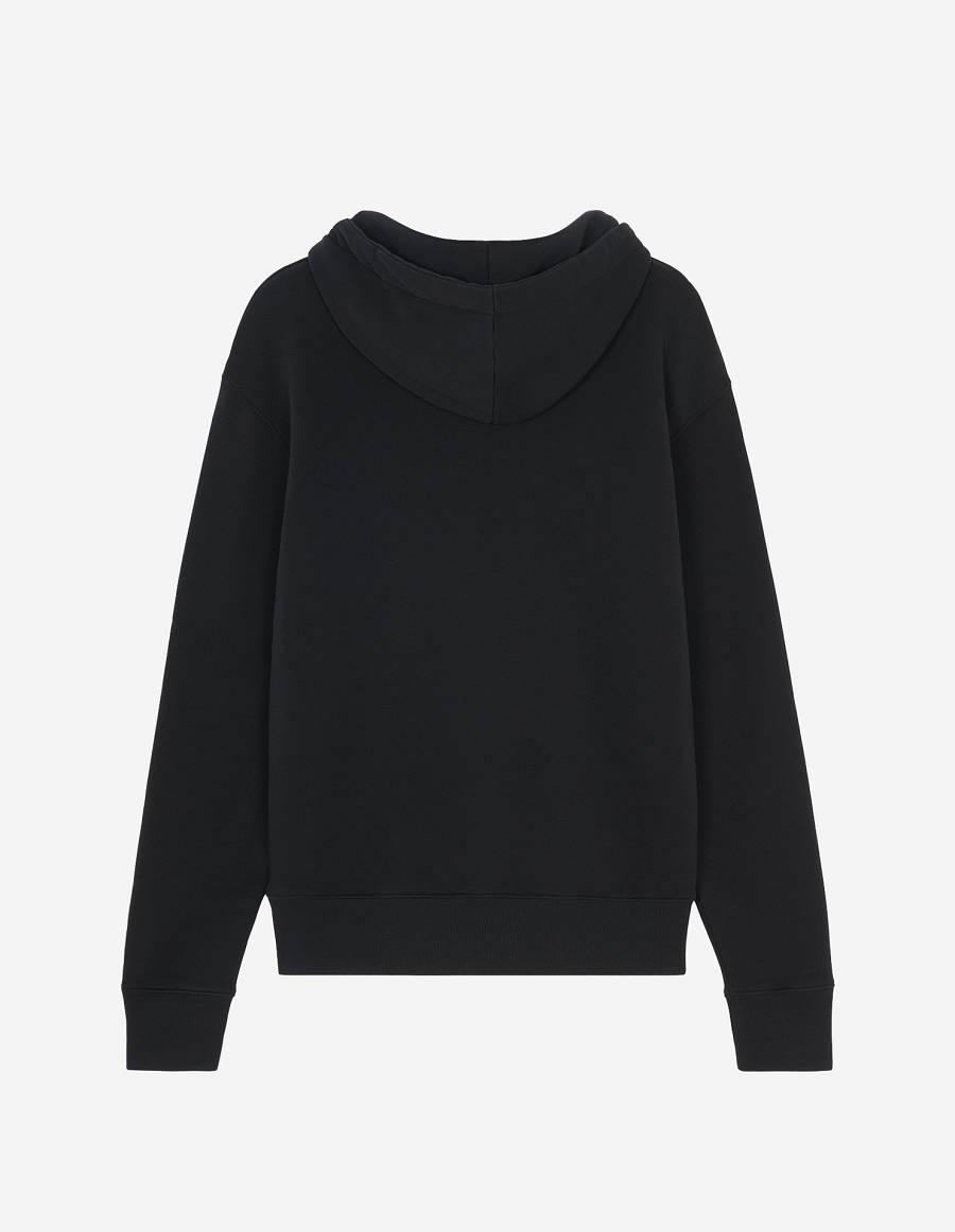 Black Women's Maison Kitsune Chillax Fox Patch Classic Hoodies | AU-M0602