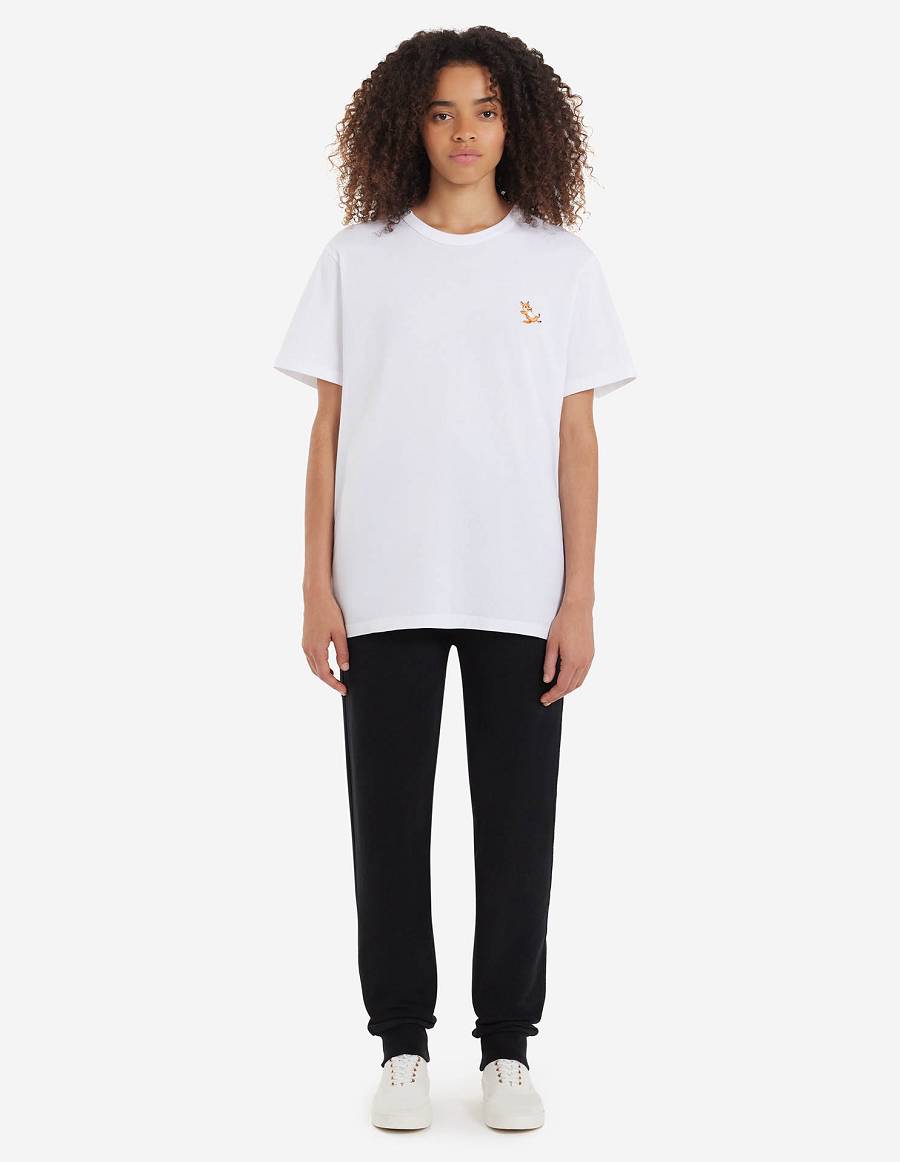 Black Women's Maison Kitsune Chillax Fox Patch Classic Jog Pants | AU-Y0962