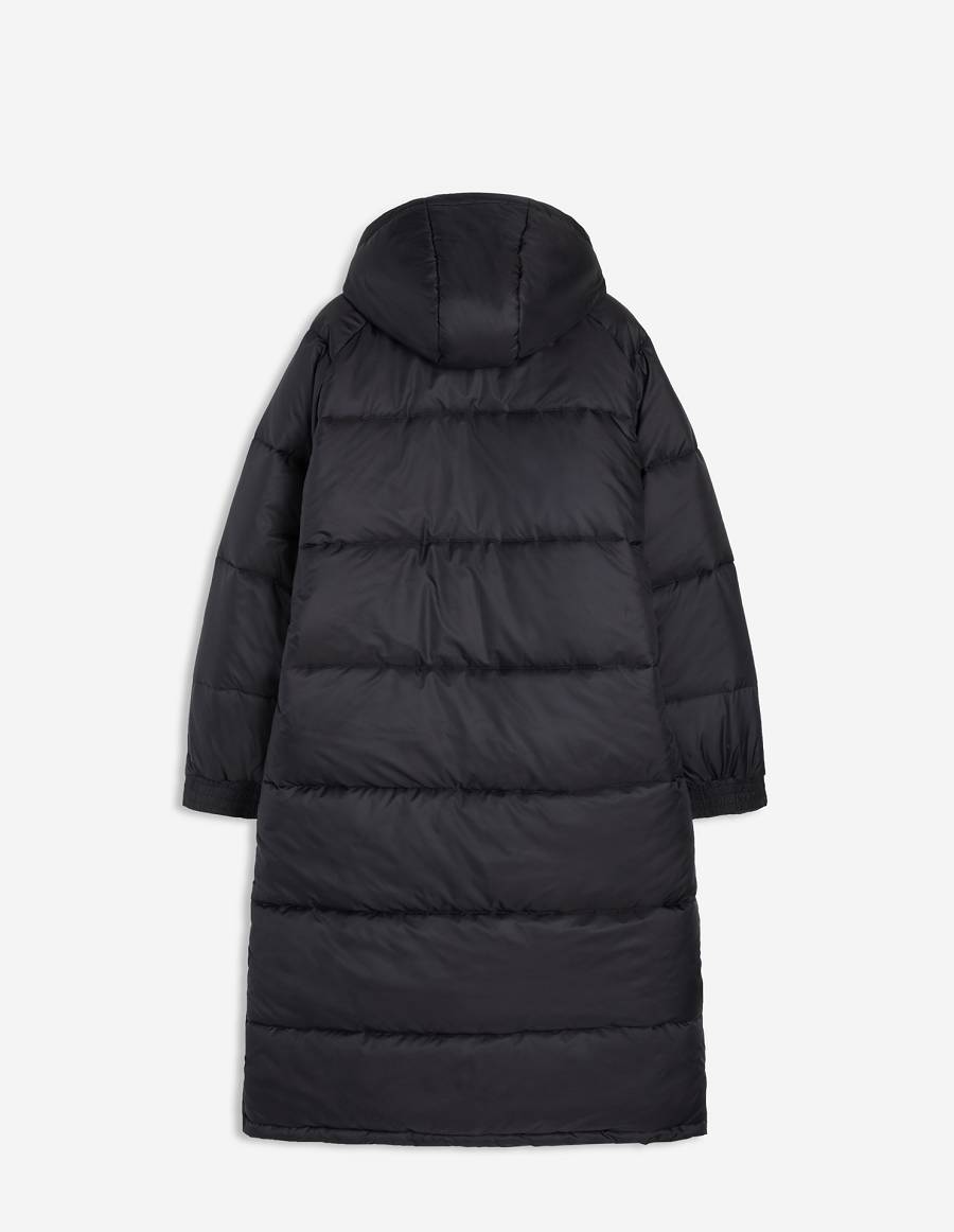 Black Women's Maison Kitsune Long Down Coats | AU-B0606