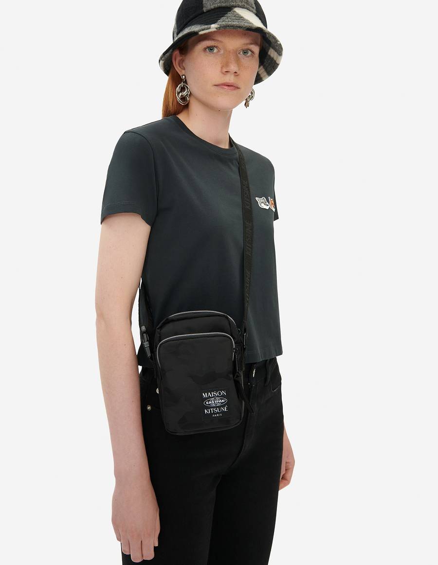 Black Women's Maison Kitsune Mkxeastpak One Crossbody Bags | AU-X0667