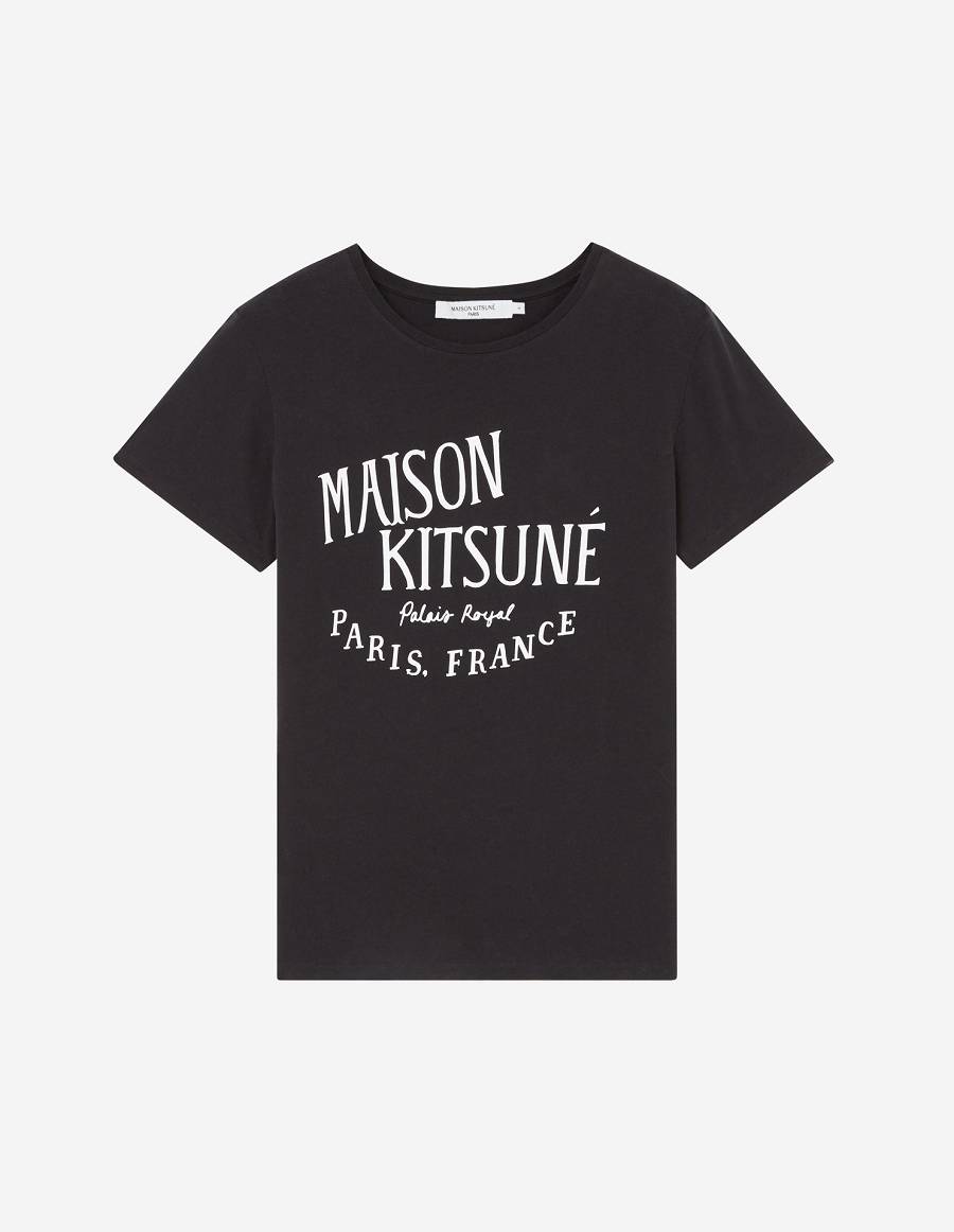 Black Women\'s Maison Kitsune Palais Royal Classic T Shirts | AU-B0345