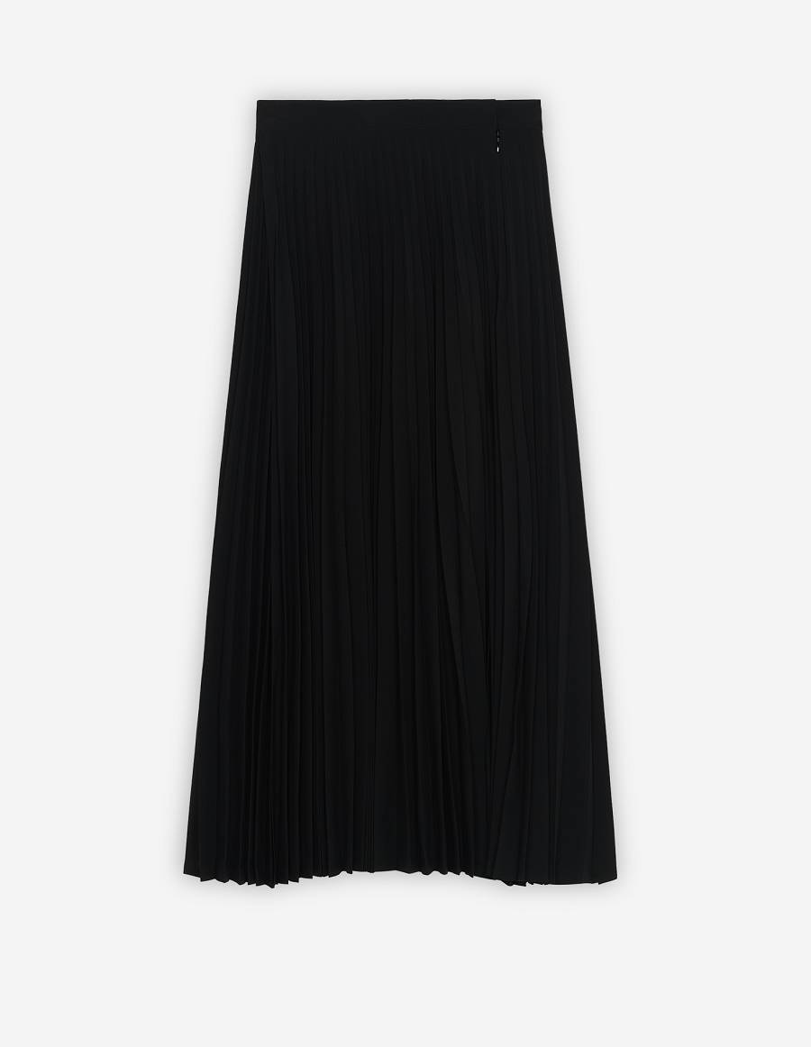 Black Women's Maison Kitsune Pleated Skirt Dress | AU-K0390