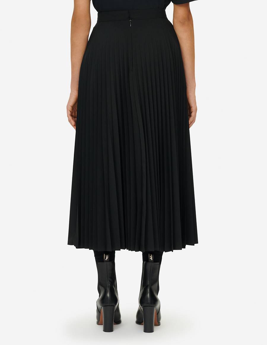 Black Women's Maison Kitsune Pleated Skirt Dress | AU-K0390