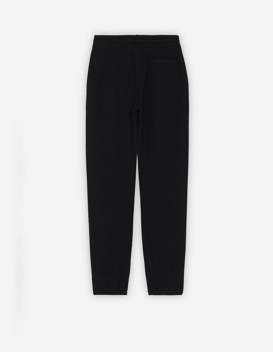 Black Women's Maison Kitsune Rue Richelieu Drawsting Regular Jog Pants | AU-G0327