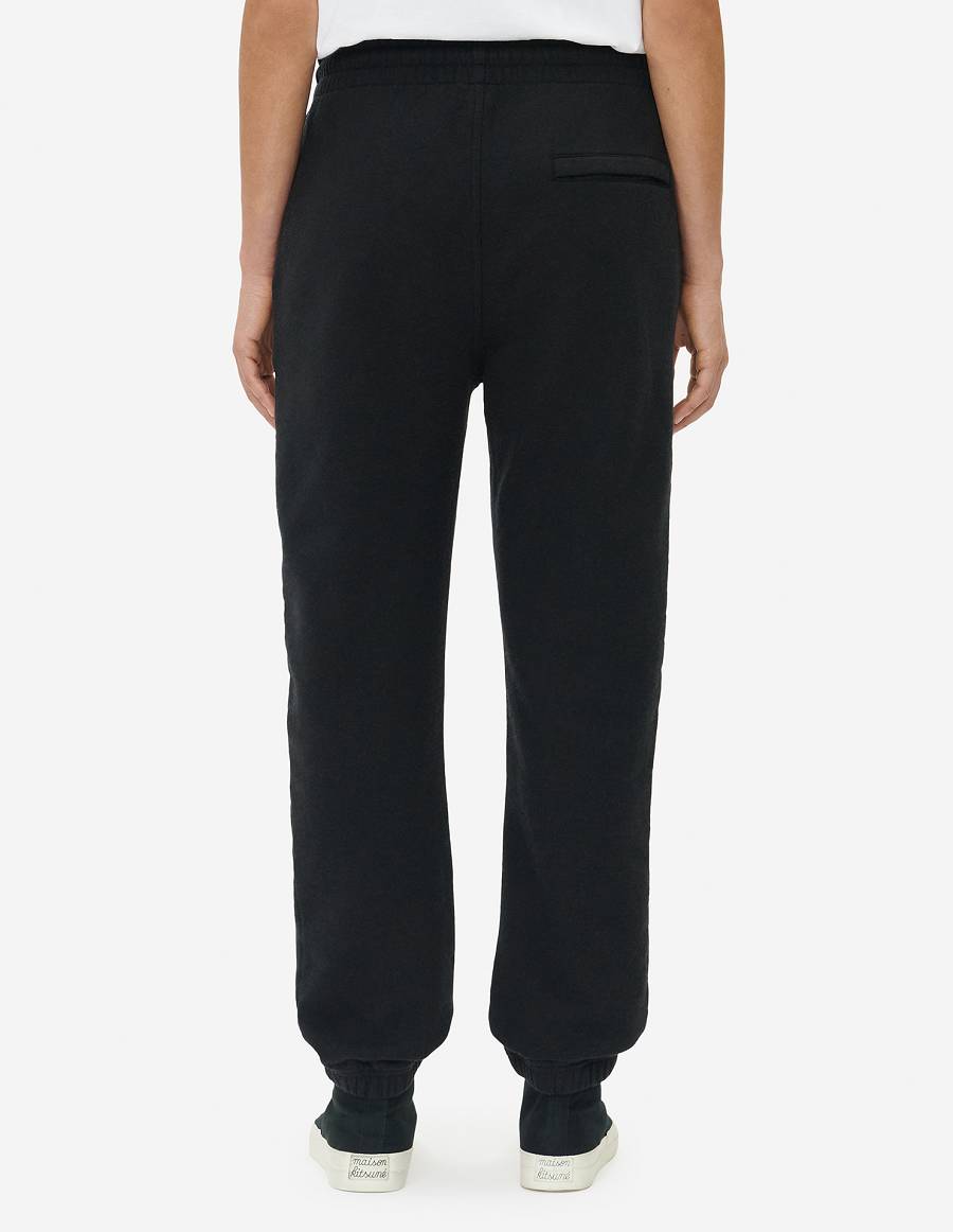 Black Women's Maison Kitsune Rue Richelieu Drawsting Regular Jog Pants | AU-G0327