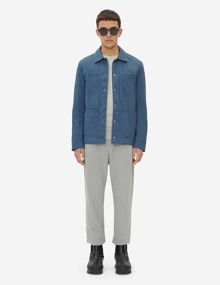 Blue Men's Maison Kitsune Technical Worker Jackets | AU-K0940