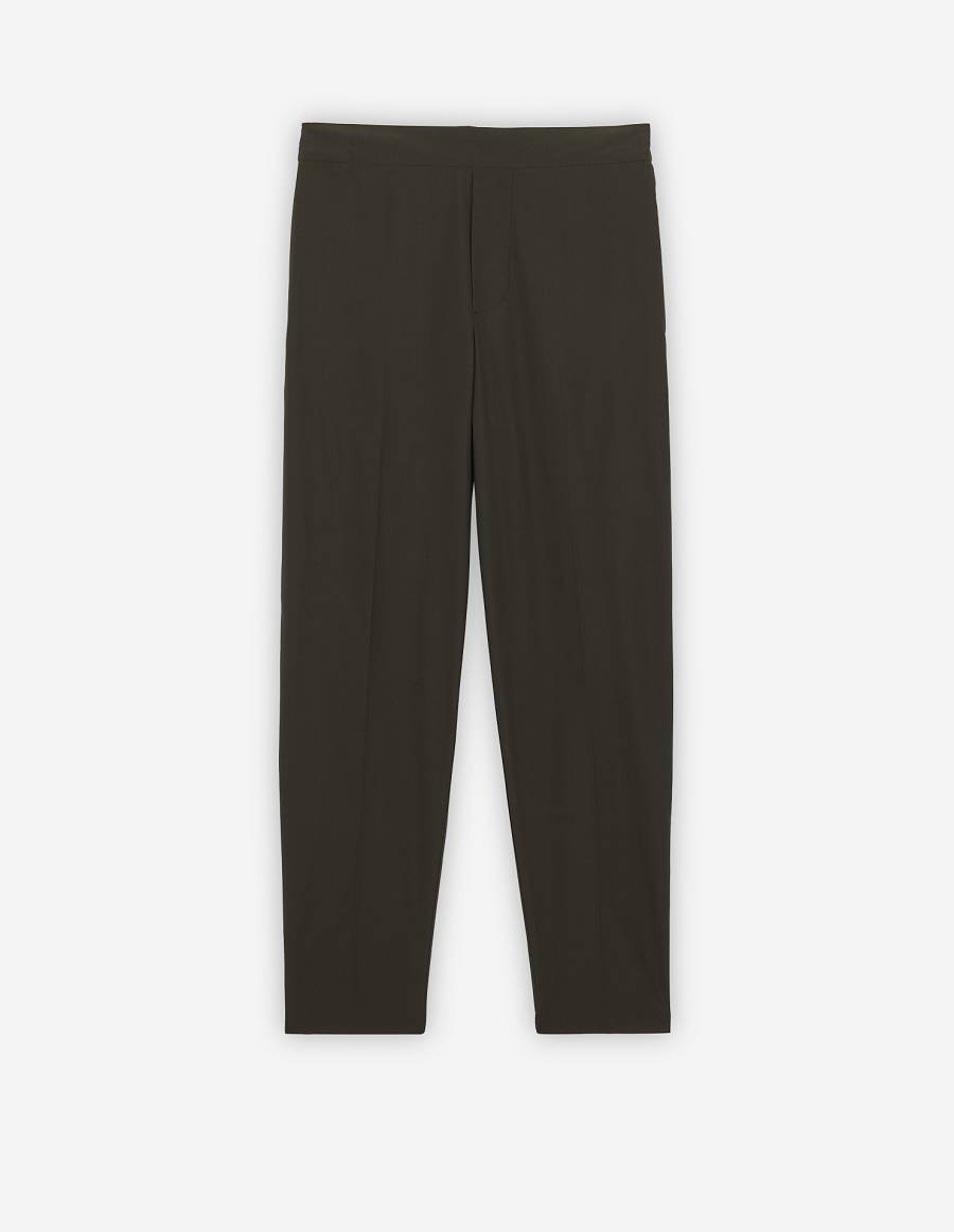 Brown Khaki Men\'s Maison Kitsune City Pants | AU-E0729