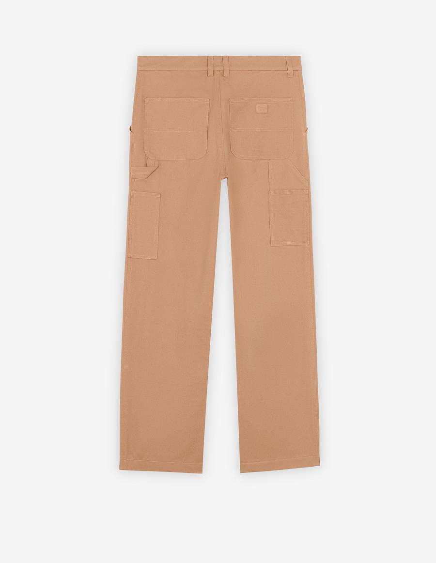 Brown Men's Maison Kitsune Cafe Workwear Pants | AU-Q0369