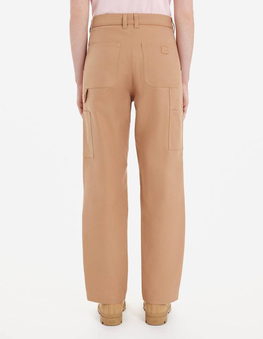 Brown Men's Maison Kitsune Cafe Workwear Pants | AU-Q0369