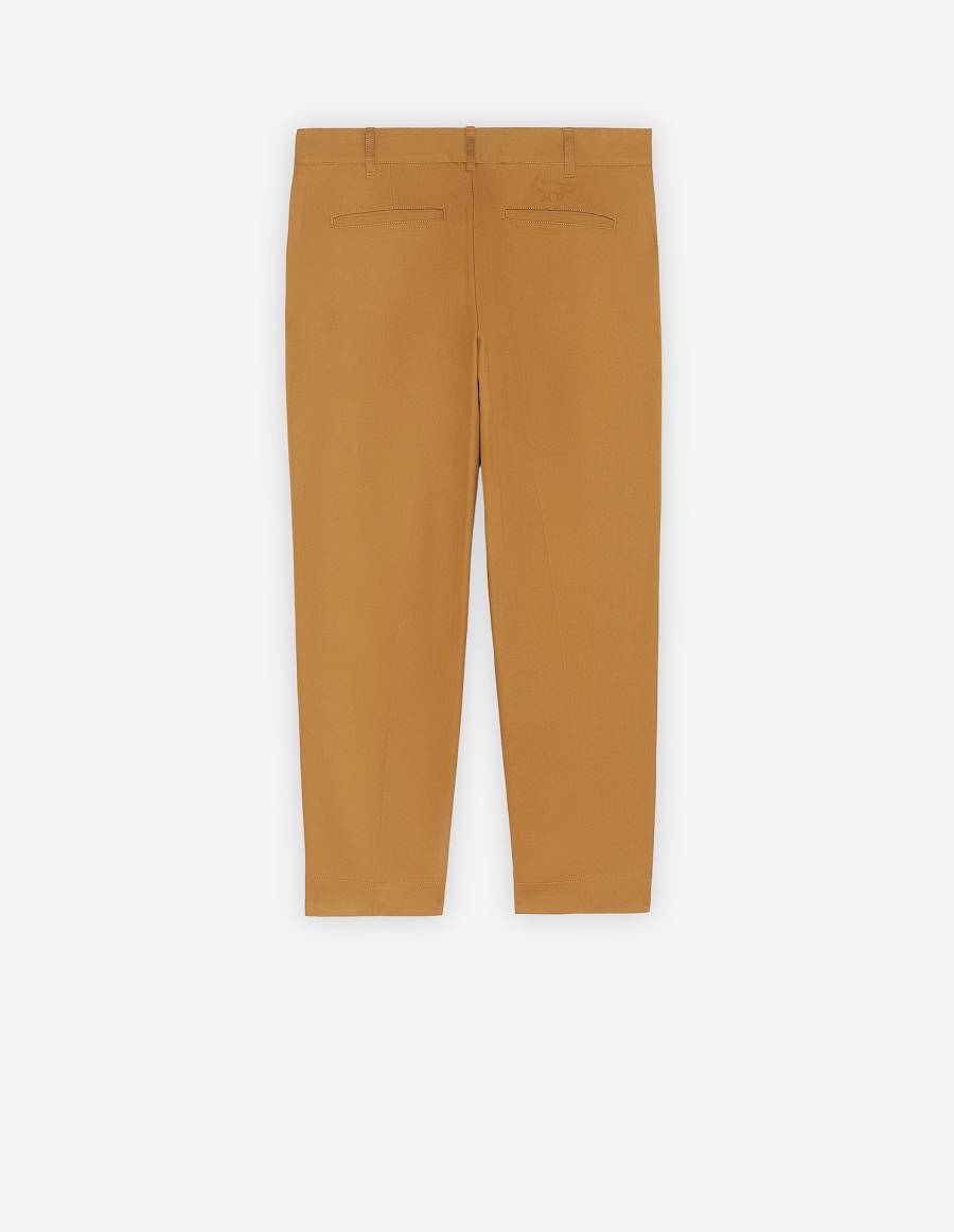 Brown Men's Maison Kitsune Carrot Pants | AU-S0420