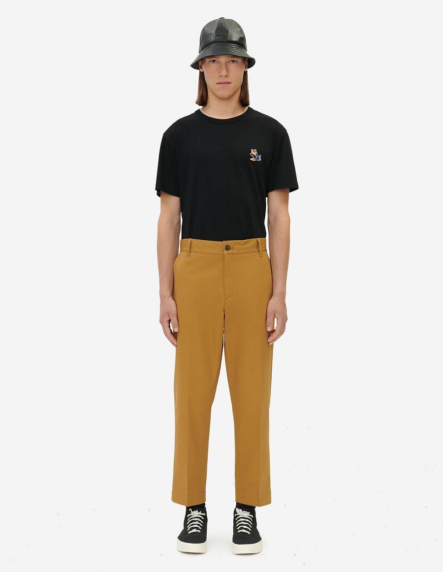 Brown Men's Maison Kitsune Carrot Pants | AU-S0420