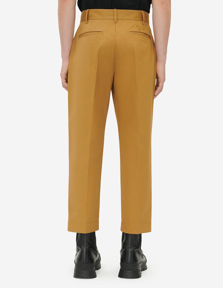 Brown Men's Maison Kitsune Carrot Pants | AU-S0420