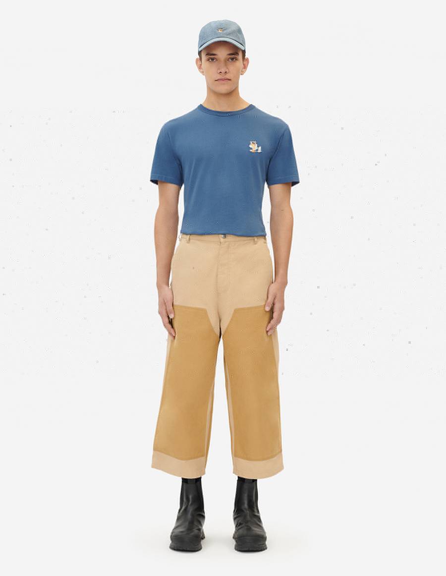 Brown Men's Maison Kitsune Japanese Pants | AU-E0352