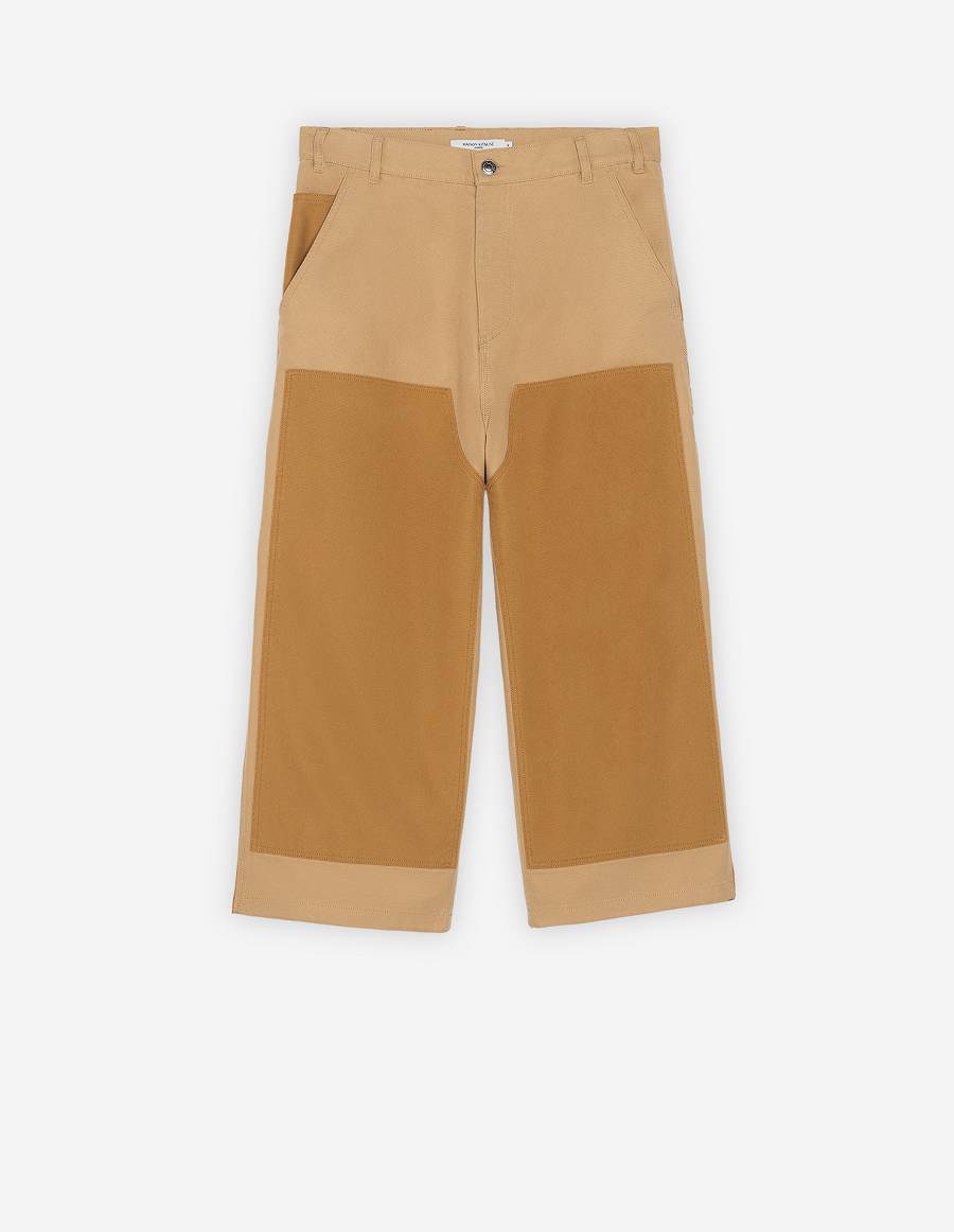 Brown Men\'s Maison Kitsune Japanese Pants | AU-E0352