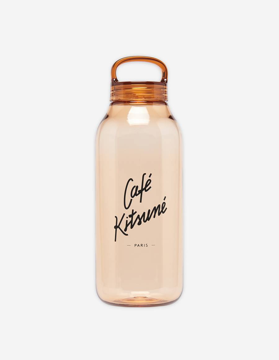 Brown Men\'s Maison Kitsune Water Bottle Cafe Kitsune X Kinto Accessories | AU-K0400