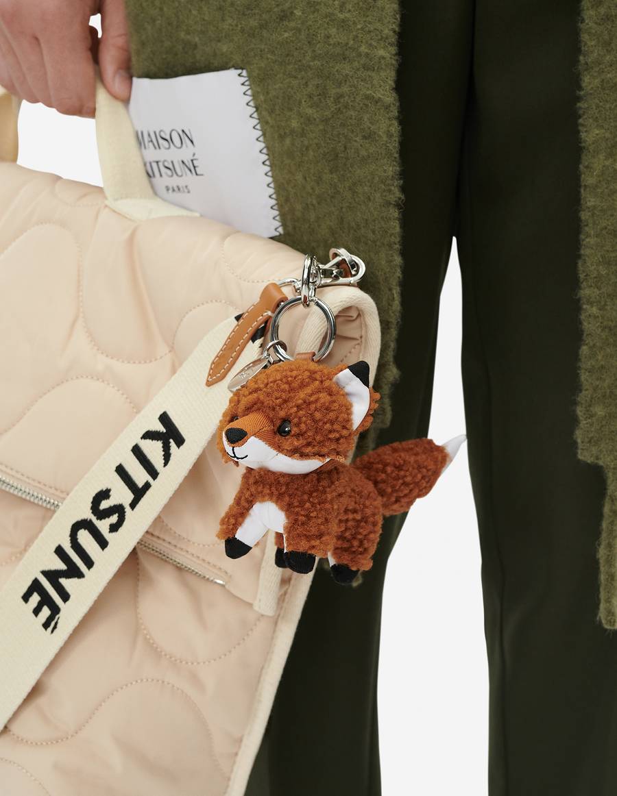 Brown Women's Maison Kitsune Small Fox Charm Bags | AU-G0124