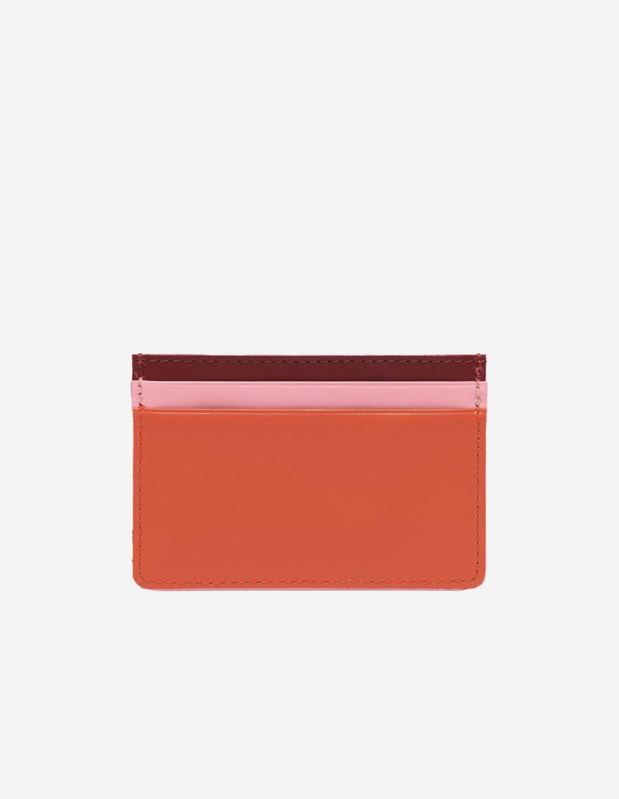 Burgundy Men's Maison Kitsune Card Holder Bags | AU-G0742