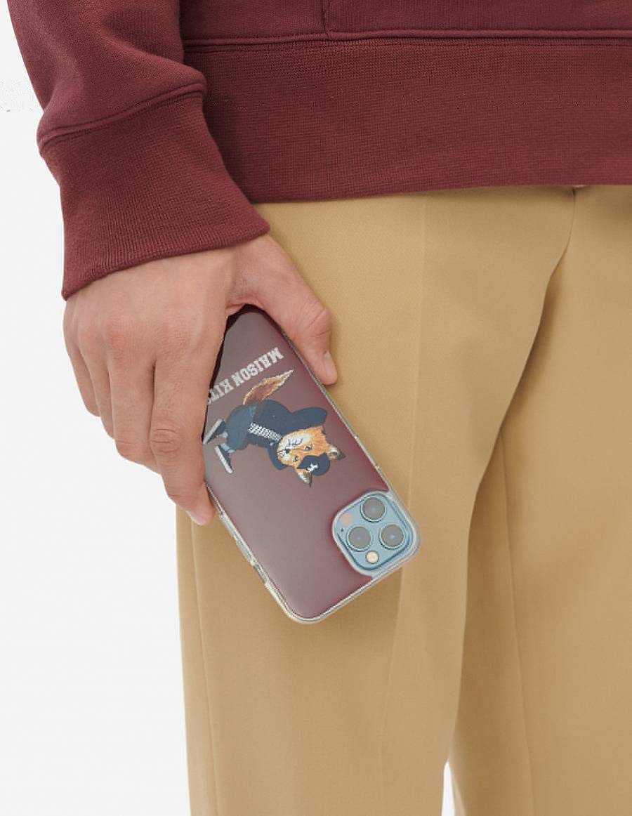 Burgundy Men's Maison Kitsune Dressed Fox Phone Case Accessories | AU-K0215