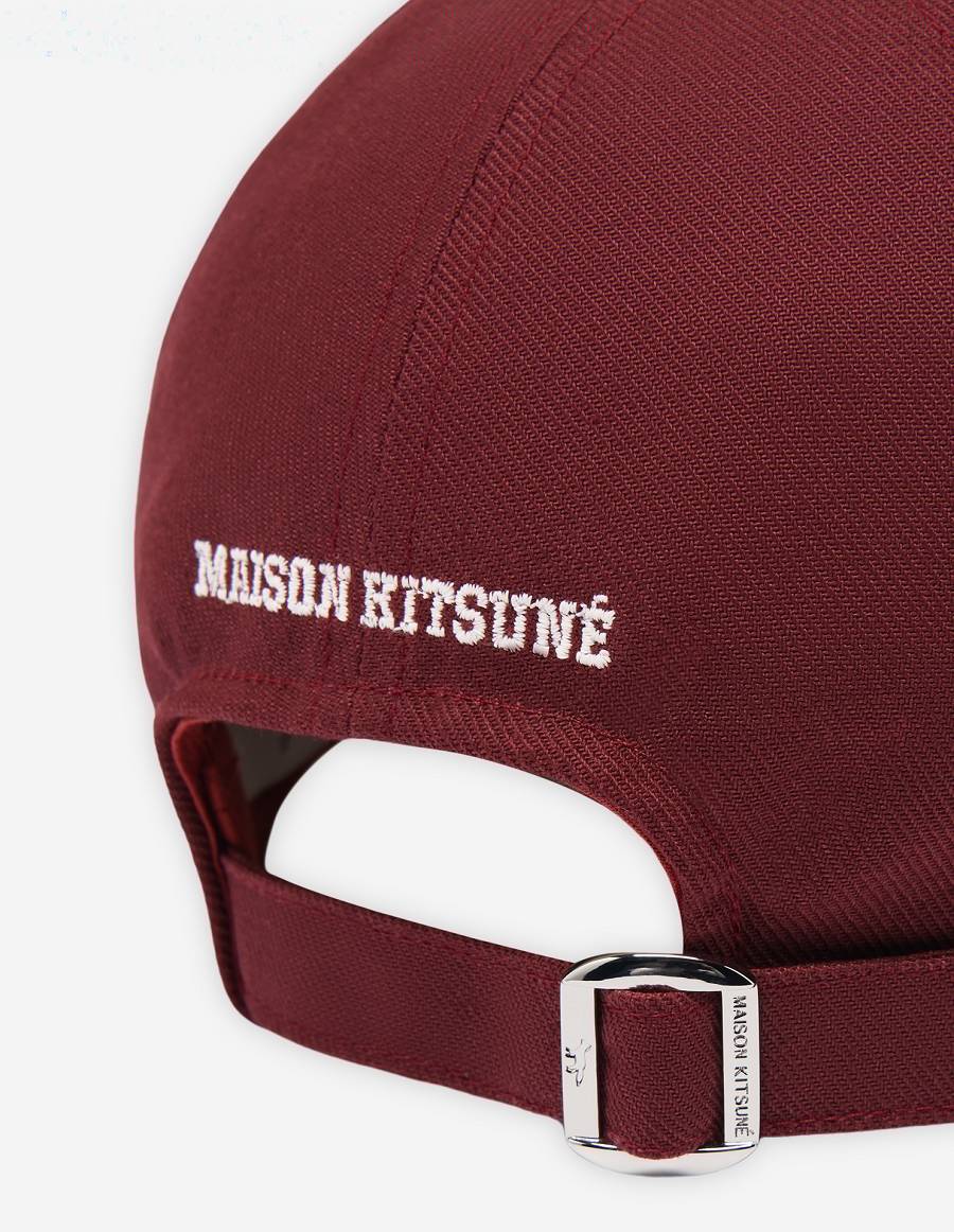 Burgundy Men's Maison Kitsune Dressed Fox 6p Caps | AU-S0909