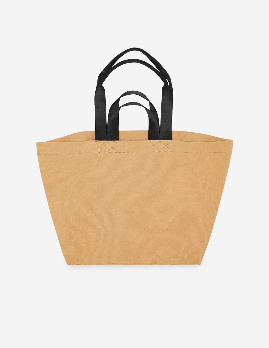 Coffee Men's Maison Kitsune Cafe Double Carry Tote Bags | AU-E0555