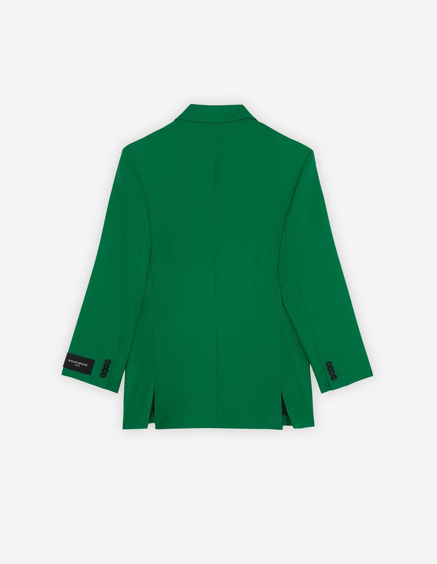 Deep Green Women's Maison Kitsune Two Buttons Jackets | AU-P0964