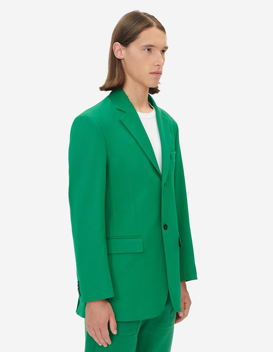 Deep Green Women's Maison Kitsune Two Buttons Jackets | AU-P0964