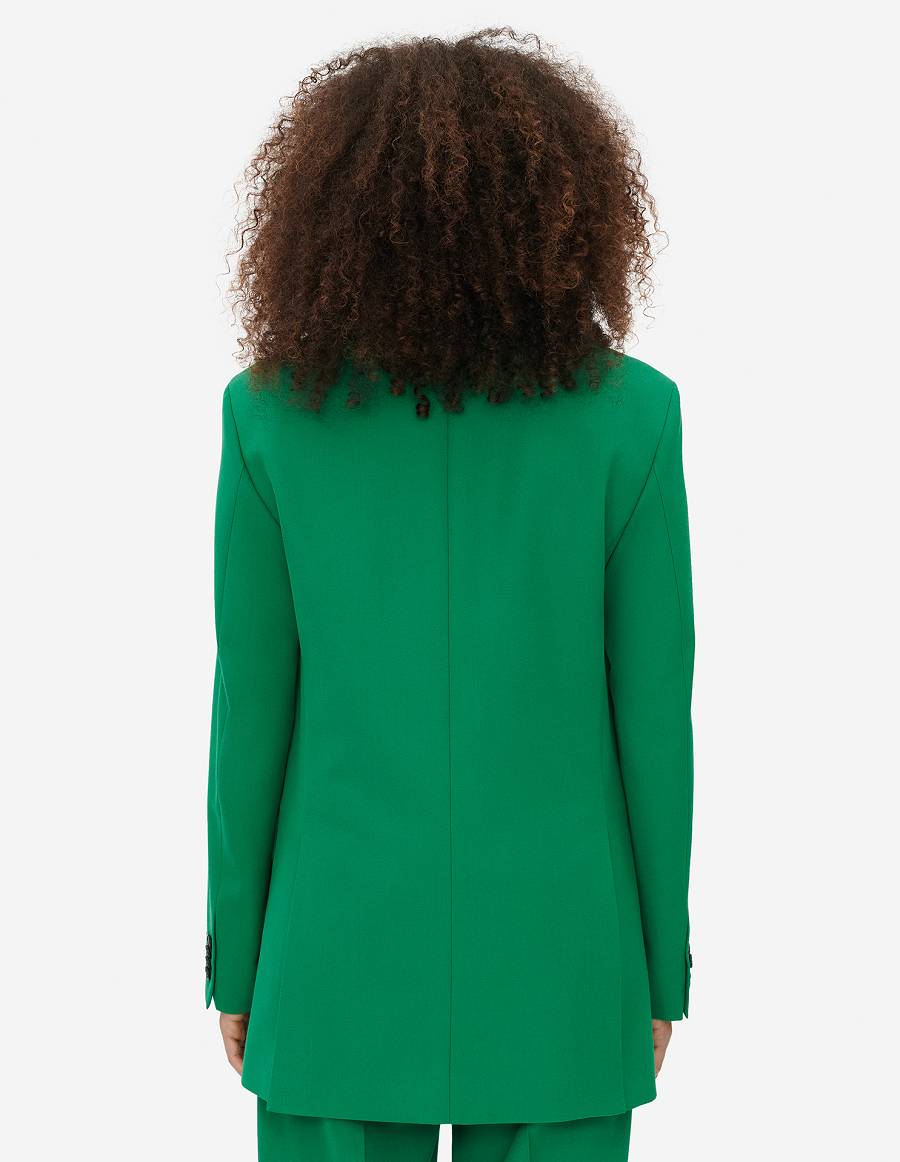 Deep Green Women's Maison Kitsune Two Buttons Jackets | AU-P0964