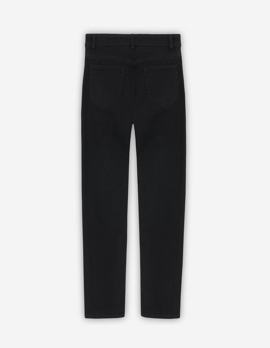 Grey Black Men's Maison Kitsune Slim Fit Jeans | AU-Q0398