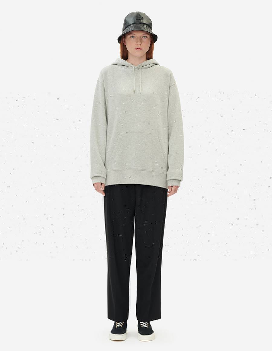 Grey Men's Maison Kitsune Bill Rebholz All Relaxed Hoodies | AU-E0207