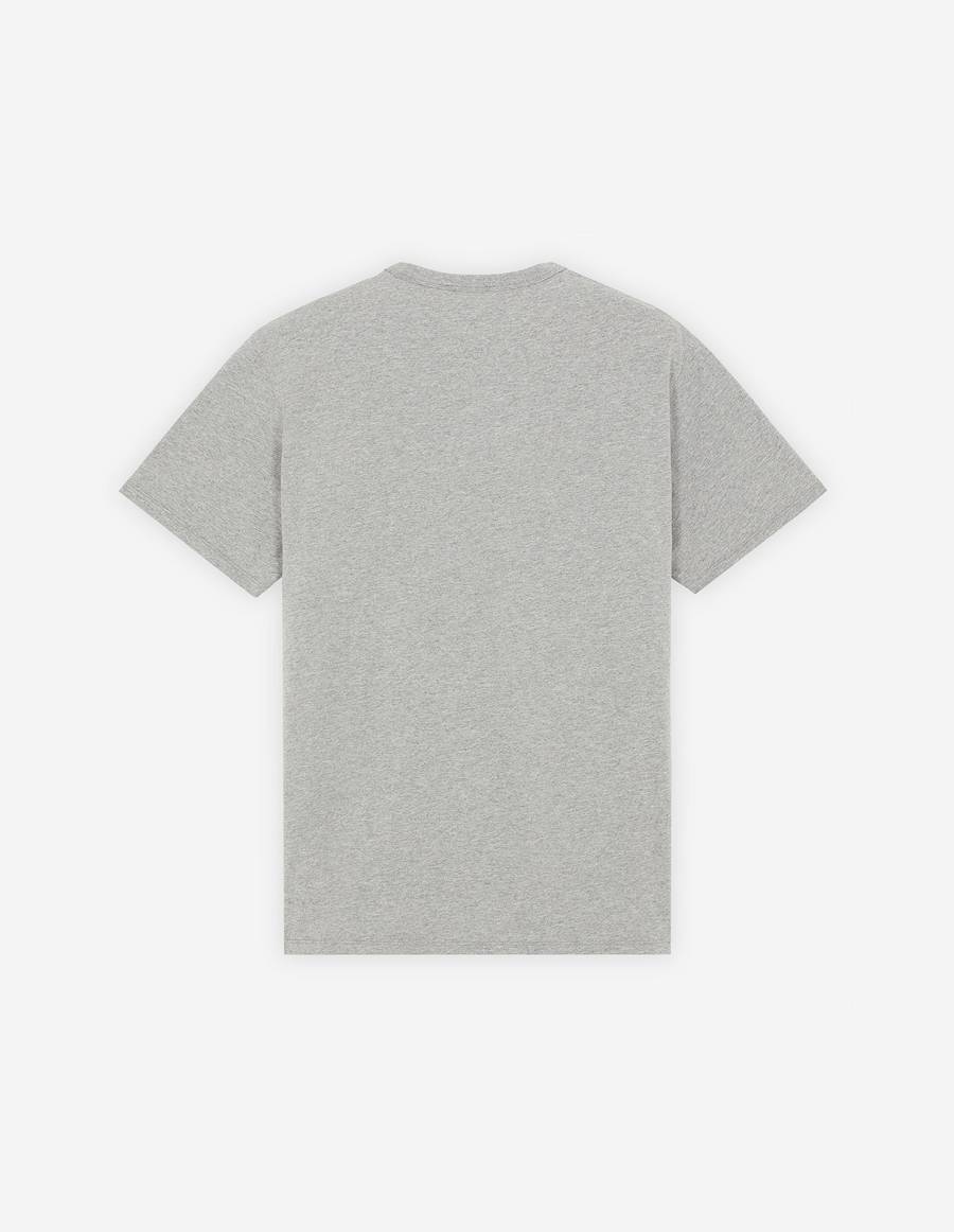 Grey Men's Maison Kitsune Chillax Fox Patch Classic T Shirts | AU-E0M49