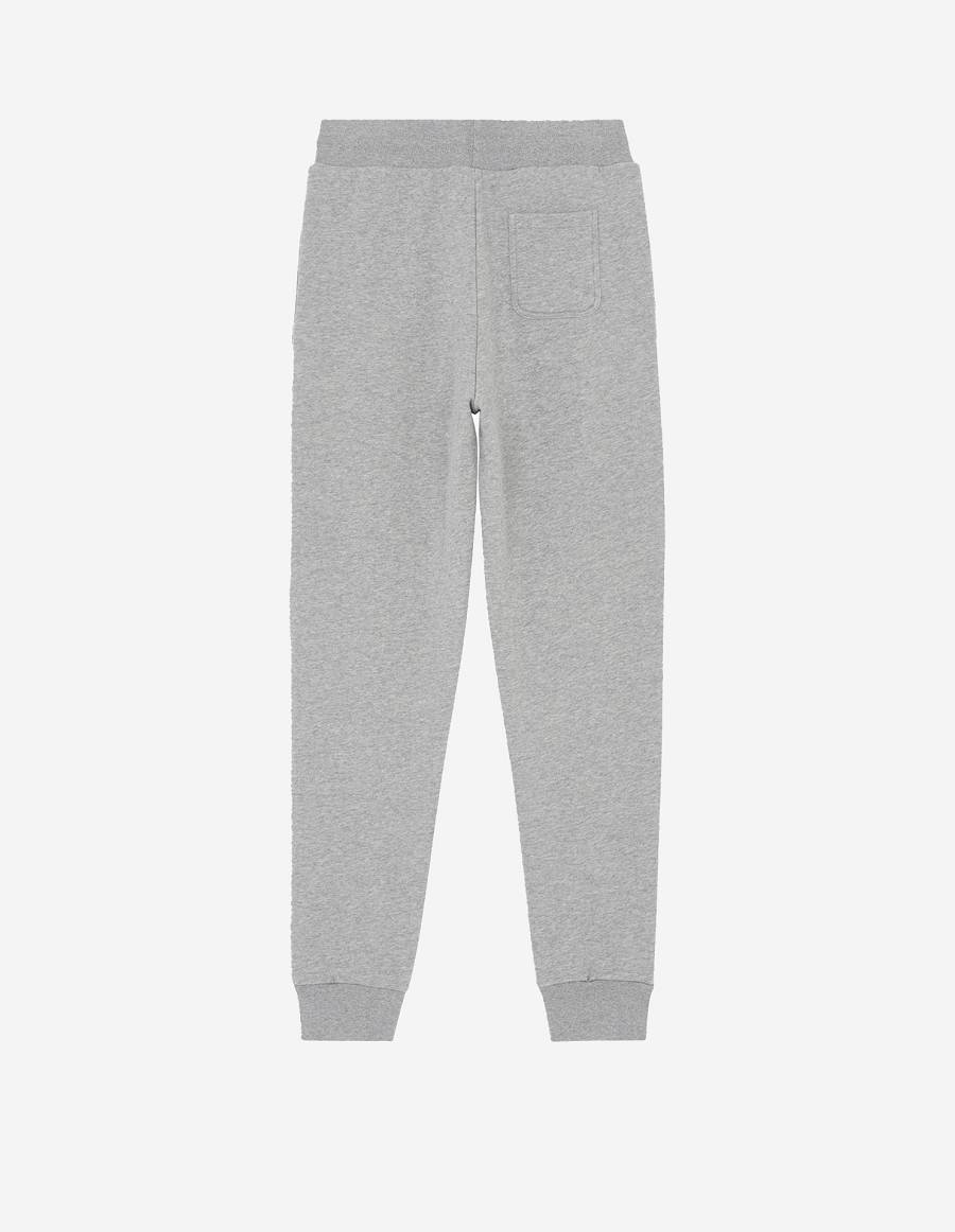 Grey Men's Maison Kitsune Chillax Fox Patch Classic Jog Pants | AU-F0451