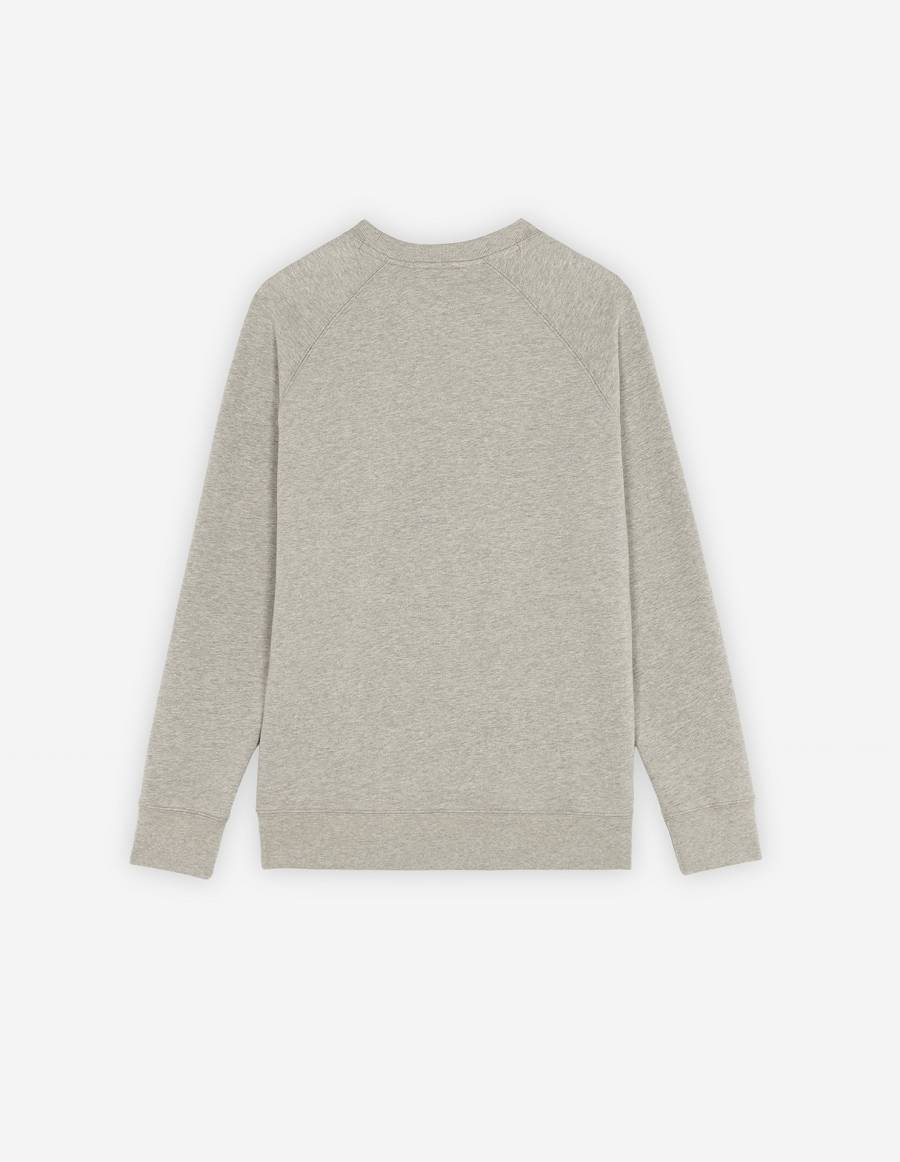 Grey Men's Maison Kitsune Monochrome Fox Head Patch Classic Sweatshirts | AU-Q0960