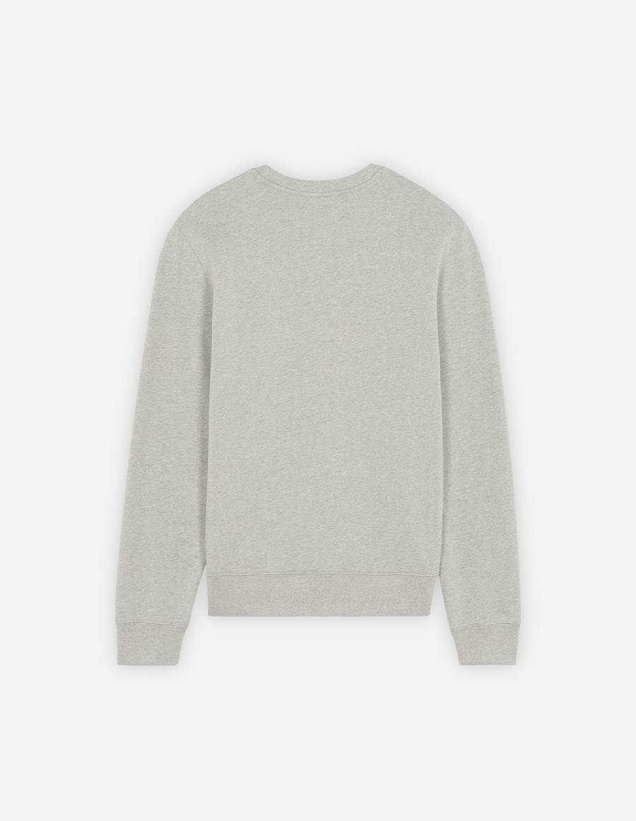 Grey Men's Maison Kitsune Navy Fox Patch Regular Pocket Sweatshirts | AU-M0968