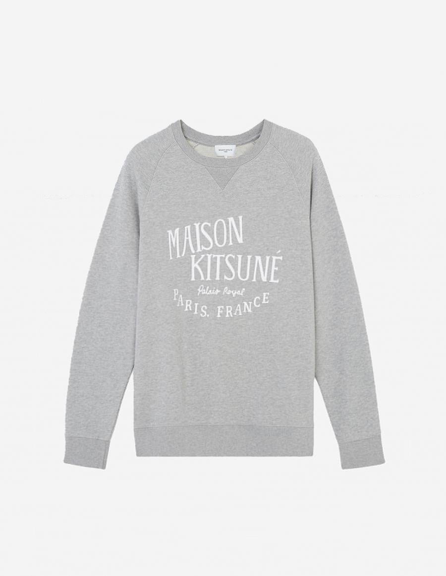 Grey Men\'s Maison Kitsune Palais Royal Classic Sweatshirts | AU-K0389