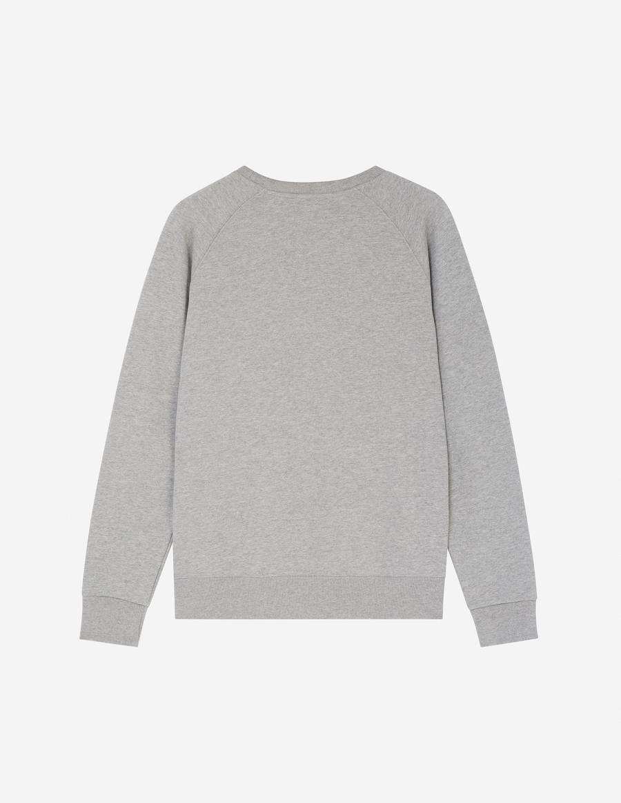 Grey Men's Maison Kitsune Parisien Classic Sweatshirts | AU-H0163