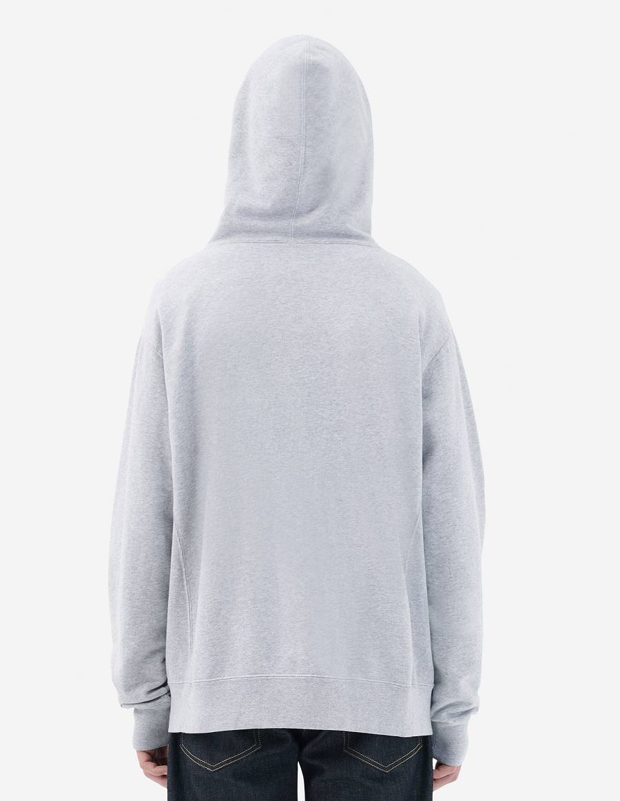 Grey Men's Maison Kitsune Rue De Richelieu Relaxed Hoodies | AU-G626