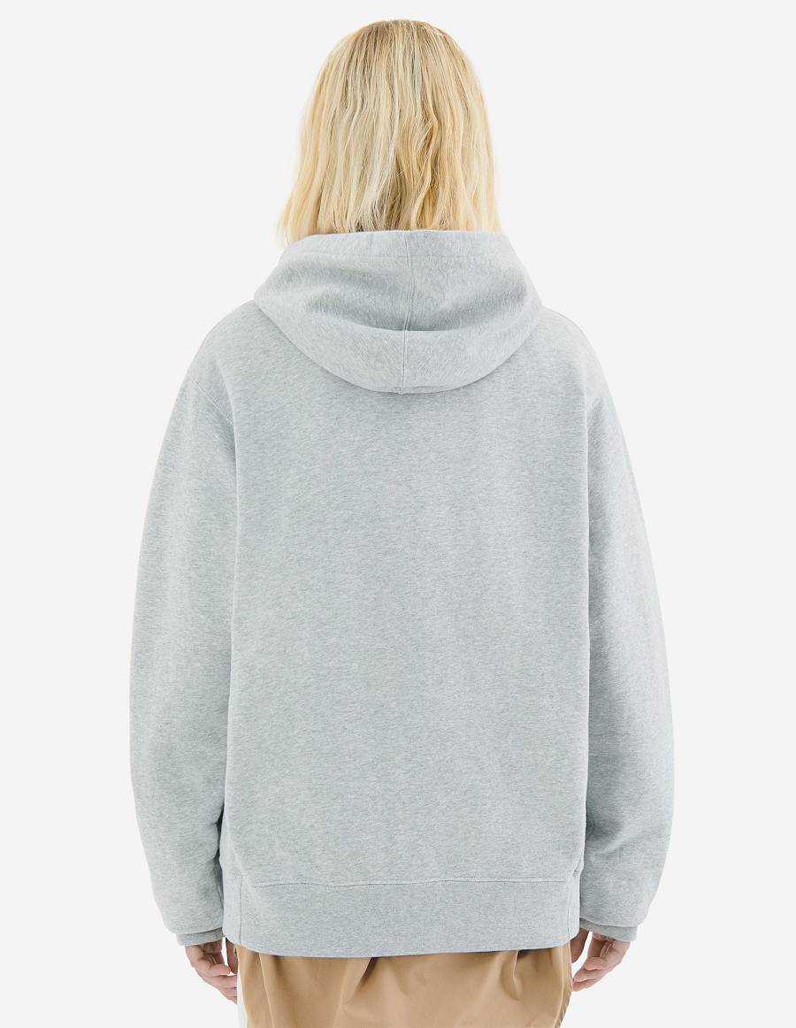 Grey Men's Maison Kitsune Rue De Richelieu Relaxed Hoodies | AU-G626