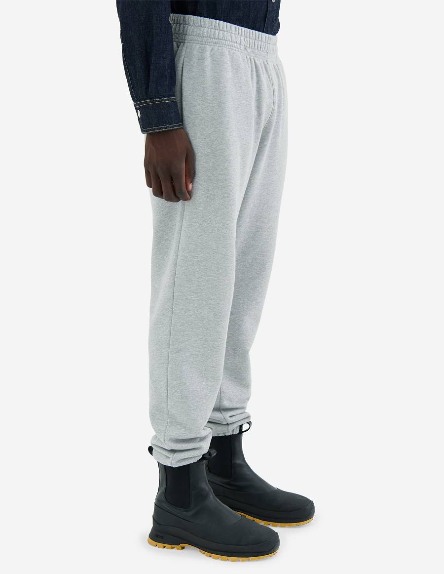 Grey Men's Maison Kitsune Rue De Richelieu Regular Jog Pants | AU-J0541