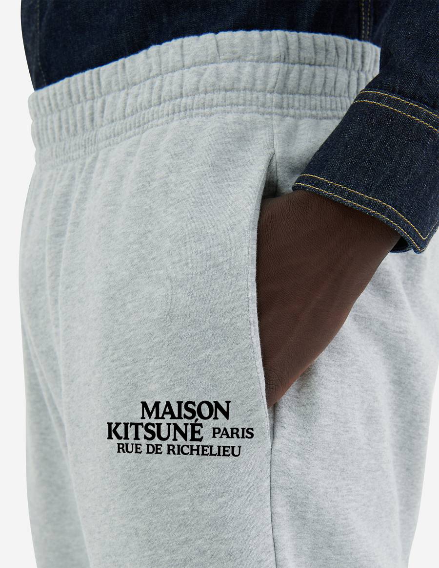 Grey Men's Maison Kitsune Rue De Richelieu Regular Jog Pants | AU-J0541