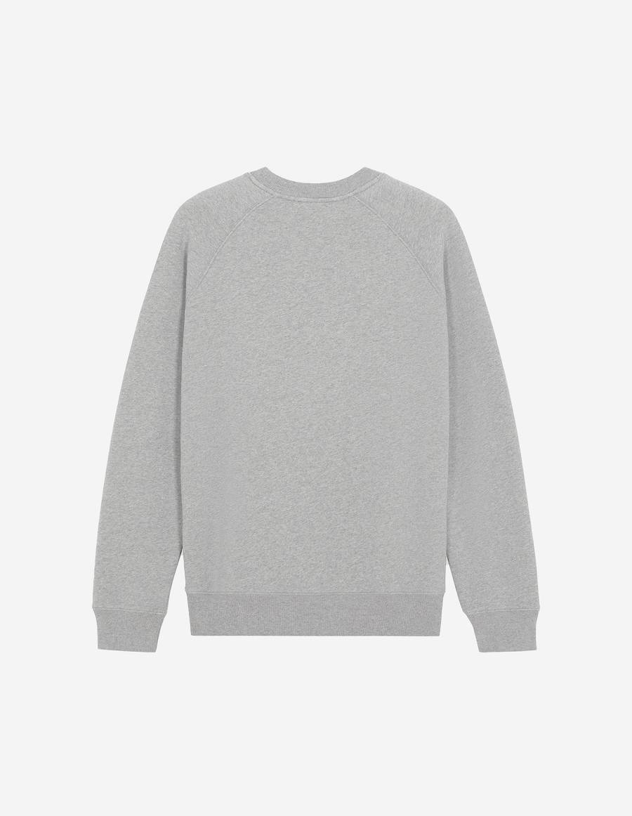 Grey Women's Maison Kitsune Chillax Fox Patch Classic Sweatshirts | AU-S0391