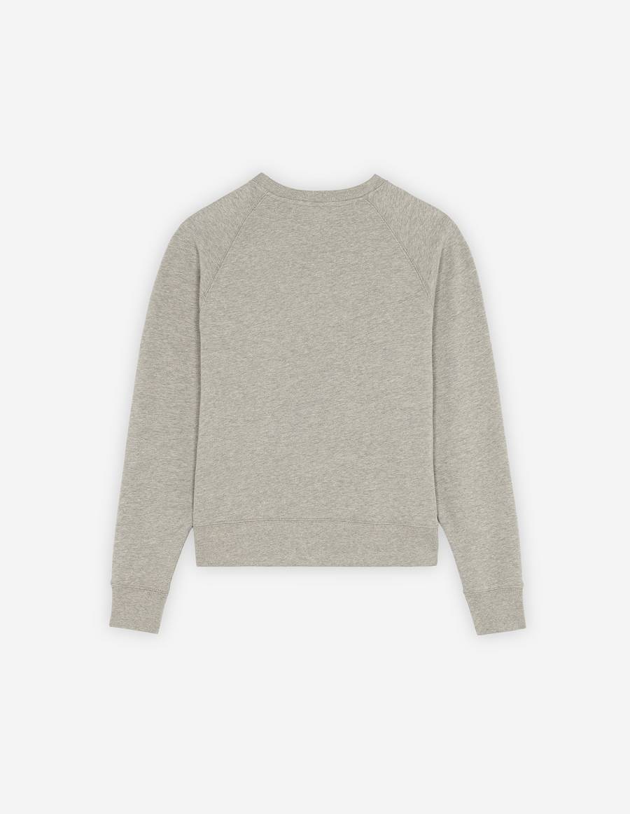 Grey Women's Maison Kitsune Dressed Fox Patch Adjusted Sweatshirts | AU-K0477