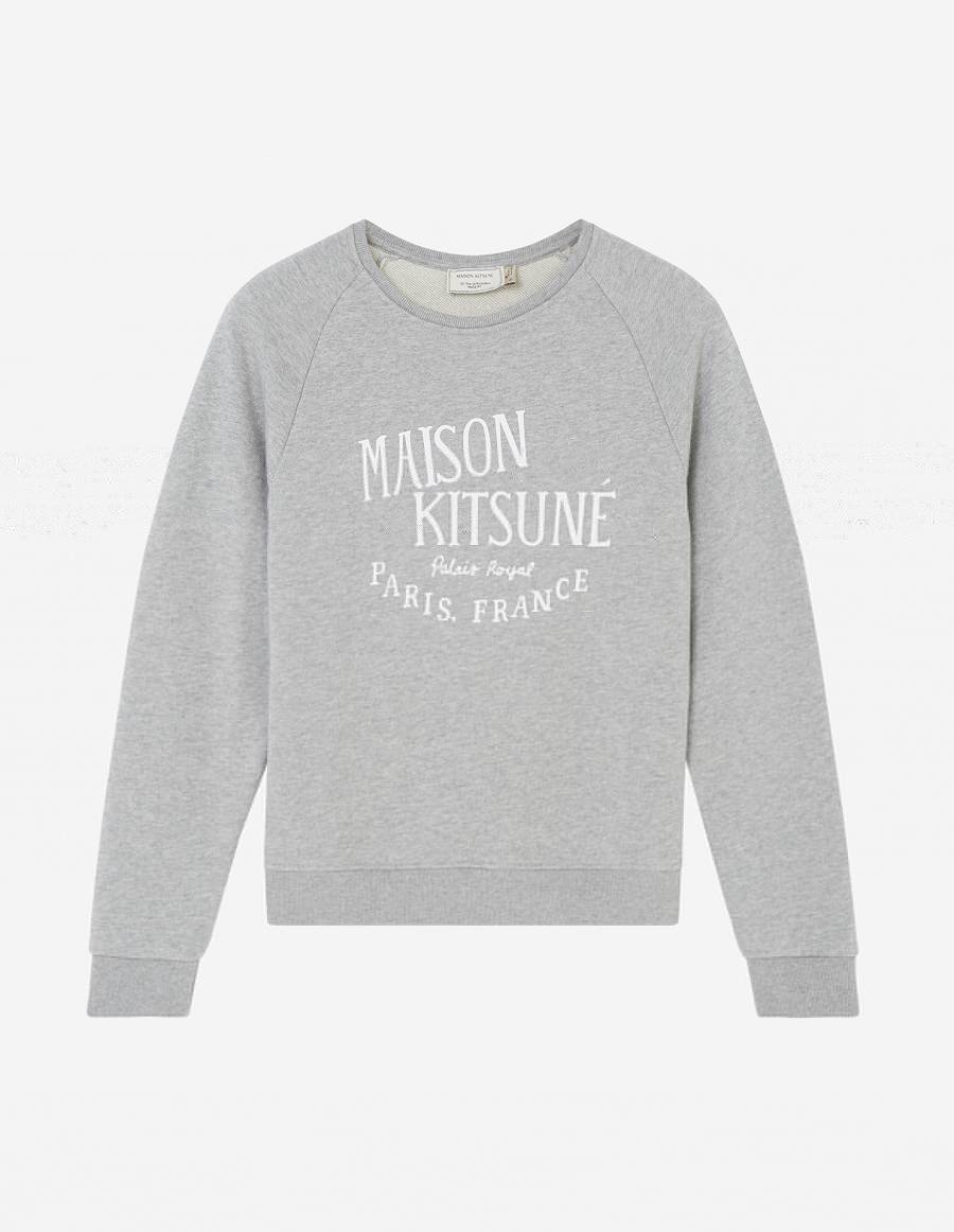 Grey Women\'s Maison Kitsune Palais Royal Vintage Sweatshirts | AU-A0669