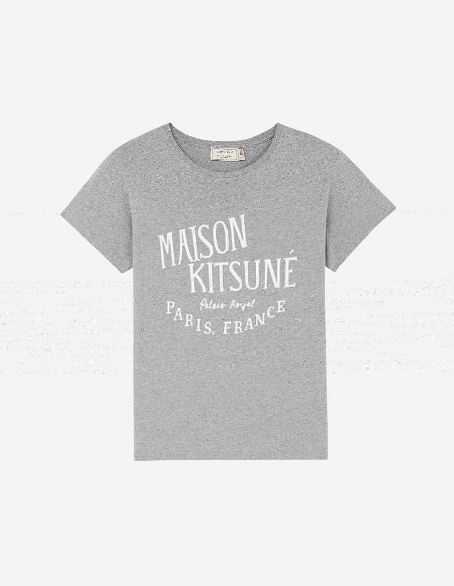 Grey Women\'s Maison Kitsune Palais Royal Classic T Shirts | AU-Y0933