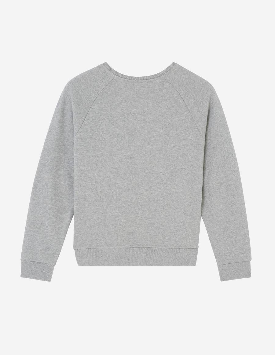 Grey Women's Maison Kitsune Parisienne Vintage Sweatshirts | AU-F0393