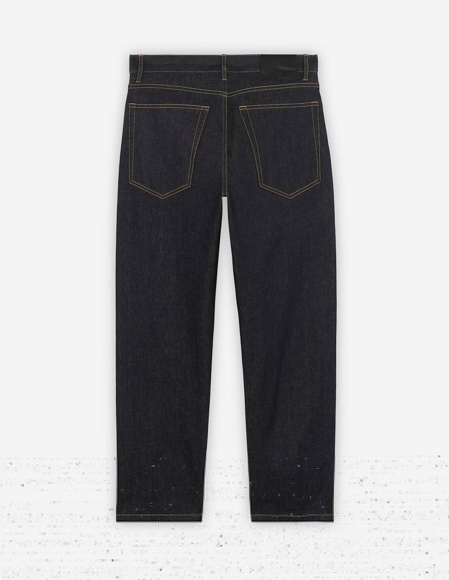 Indigo Men's Maison Kitsune Loose Fit Jeans | AU-V0201