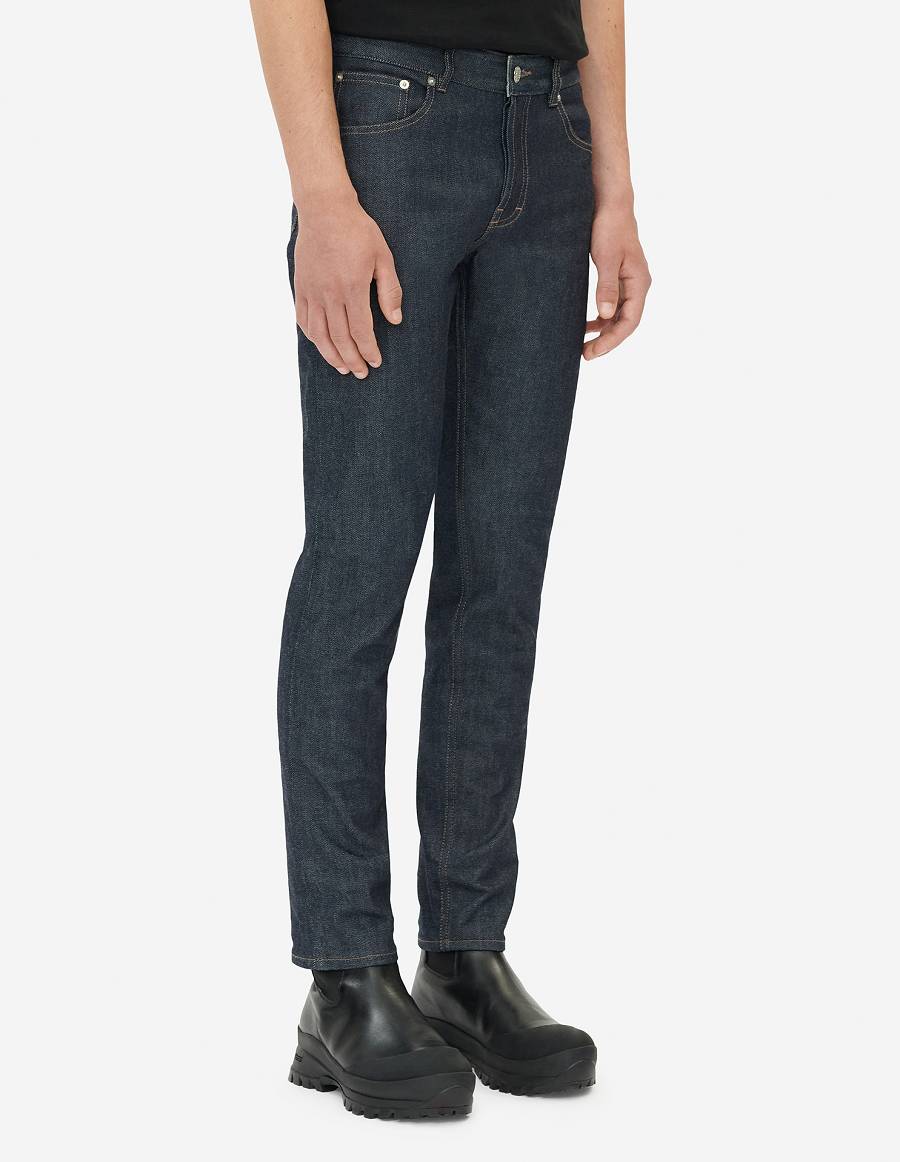 Indigo Men's Maison Kitsune Slim Fit Jeans | AU-M0718