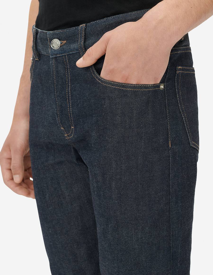 Indigo Men's Maison Kitsune Slim Fit Jeans | AU-M0718