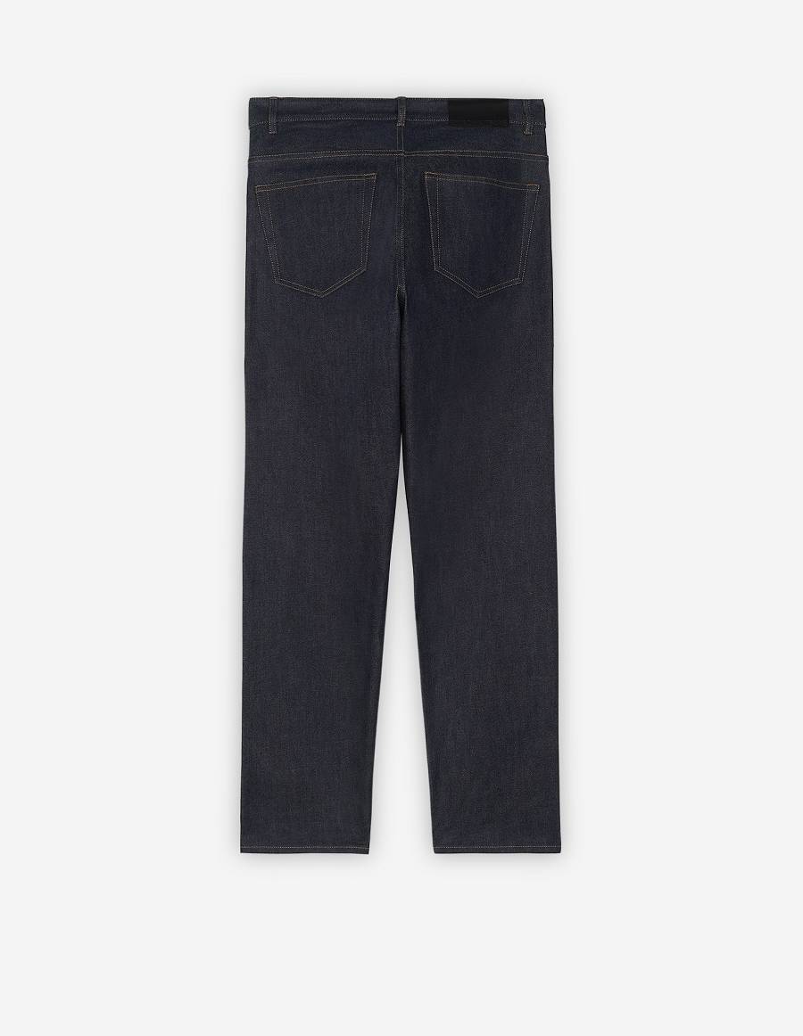 Indigo Men's Maison Kitsune Tapered Fit Jeans | AU-K0419