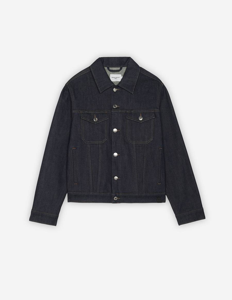 Indigo Men\'s Maison Kitsune Trucker Jackets | AU-P0500