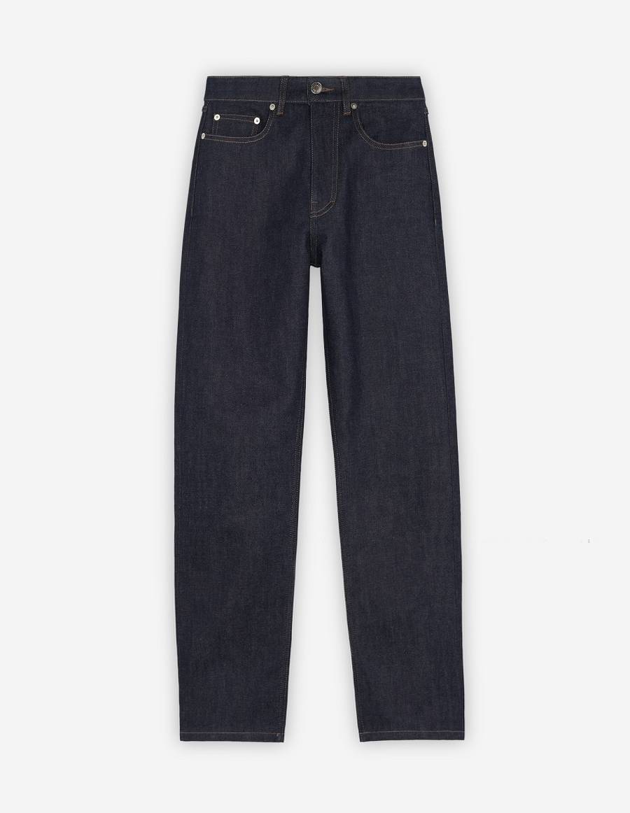 Indigo Women\'s Maison Kitsune Cropped Straight Jeans | AU-S0710